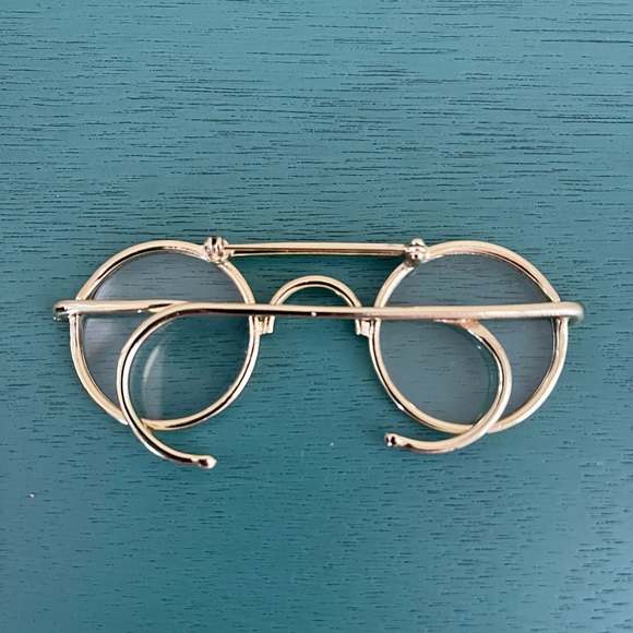 Brooch glasses gold tone - Picture 4 of 6